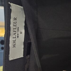 MM Lafleur Classic Black Pants. Size 12. Like New. Pleated Front With Pockets.